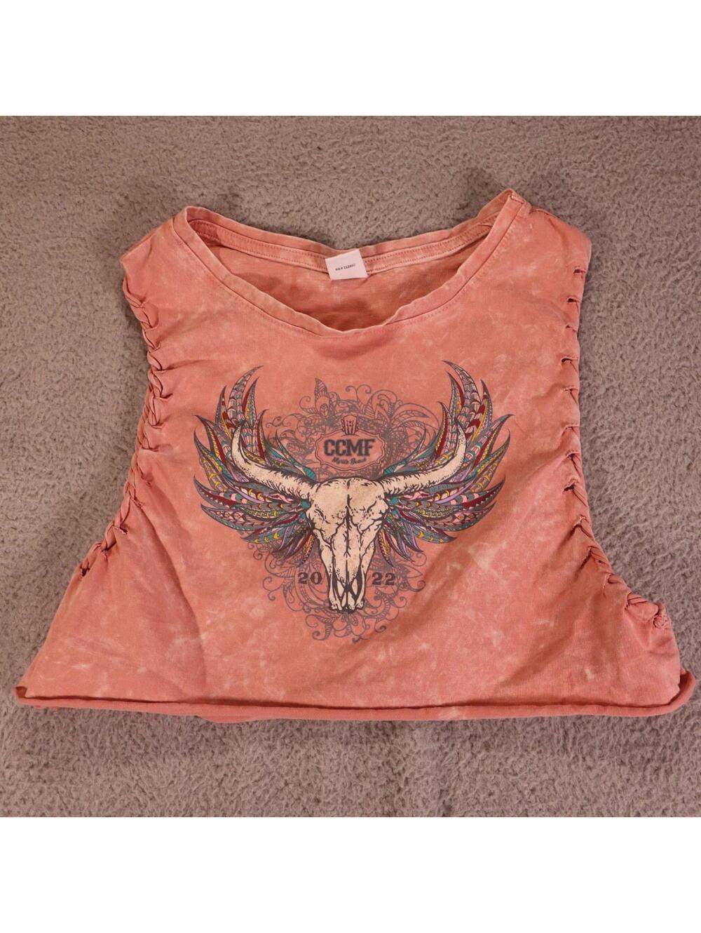 Dreamsicle CCMF Myrtle Beach Juniors Sz XL Crop Top Rodeo